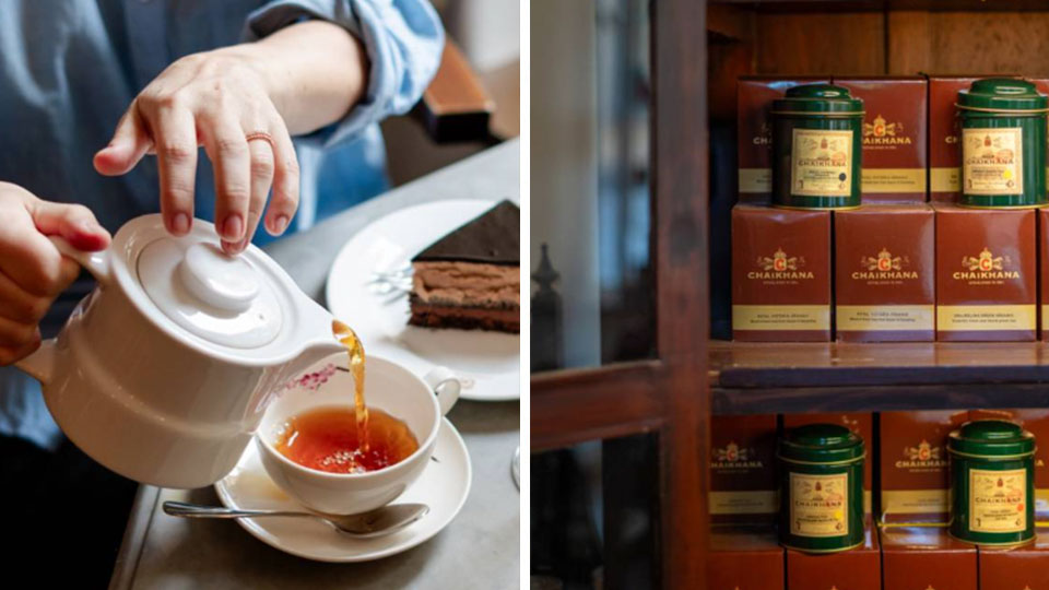 Teprovning i Stockholm hos Chaikhana med fyra tesorter och tilltugg